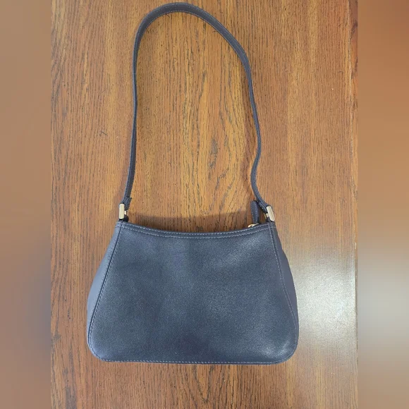 Vintage 90s Liz Claiborne Small Blue Leather Shoulder Bag Purse RARE FIND-EUC - Picture 2 of 11